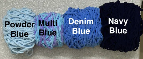 Shades of Blue - Chunky Blanket Plush Yarn
