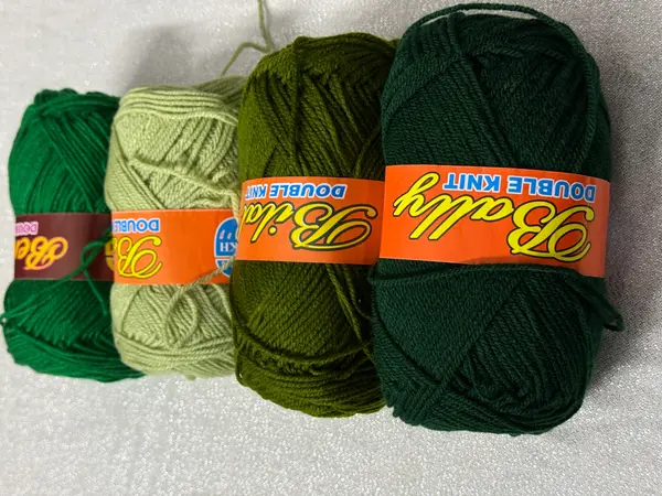 Shades of Green (Local 4 ply Acrylic Yarn)