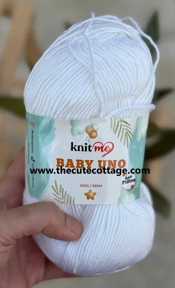 Knitme Baby Uno Milky White 8600