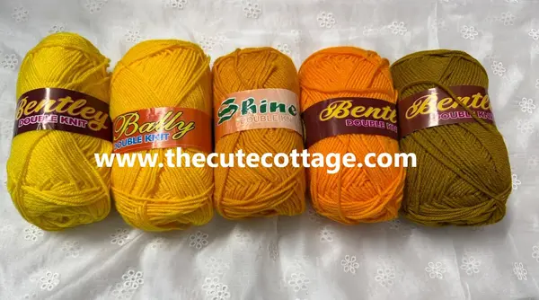 Shades of Yellow (Local 4 ply Acrylic Yarn)