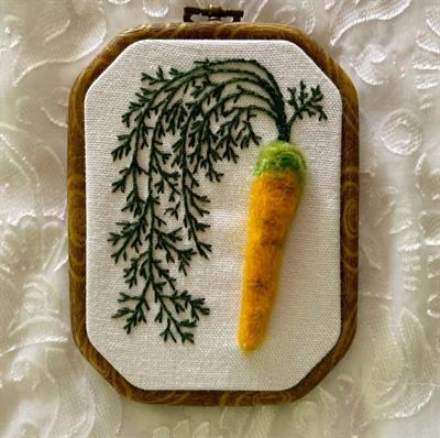 3D Carrot - Embroidery