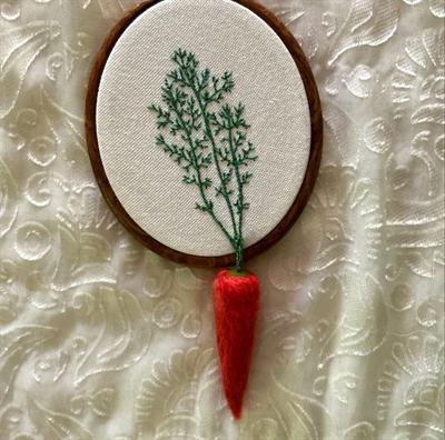 3D Carrot - Embroidery