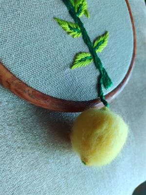 3D Lemon - Embroidery