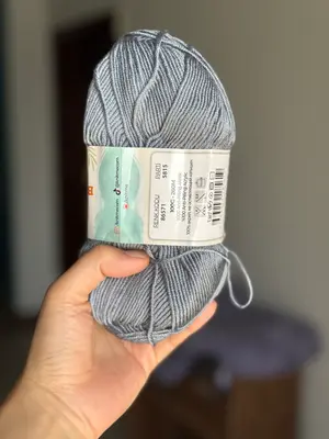 Knitme Baby Uno Soft  Whale Gray vs Metal Gray(Imported Turkish Yarn)