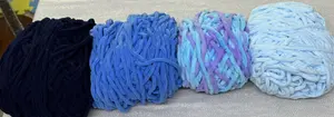 Shades of Blue - Chunky Blanket Plush Yarn
