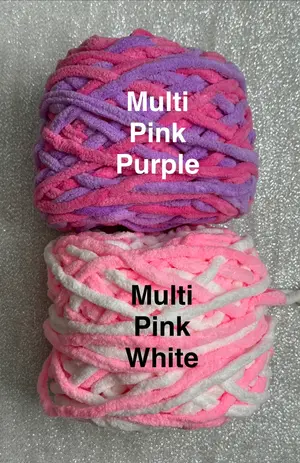 Shades of Pink - Chunky Velvet Plush Yarn 6 mm