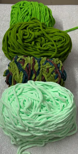 Shades of Green - Chunky Blanket Plush Yarn