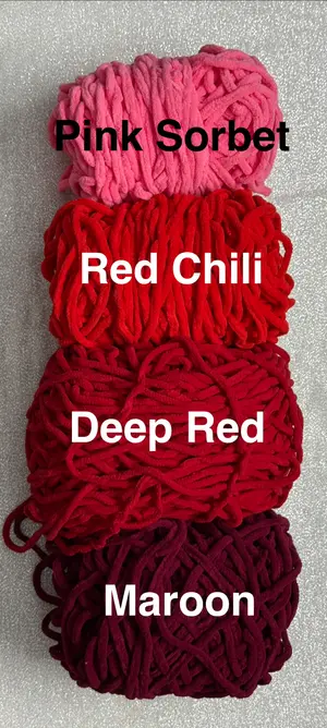 Shades of Red - Chunky Velvet Plush Yarn