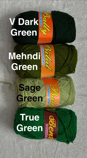 Shades of Green (Local 4 ply Acrylic Yarn)