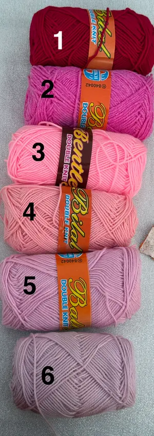 Shades of Pink (Local 4 ply Acrylic Yarn)