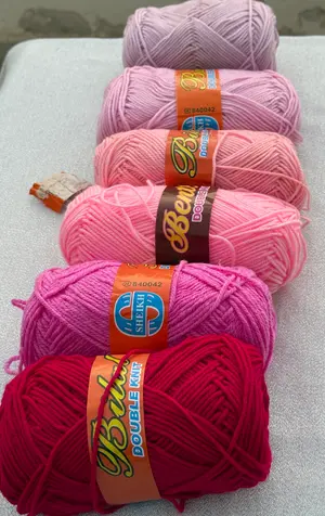 Shades of Pink (Local 4 ply Acrylic Yarn)