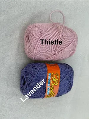 Lavender vs Thistle (Local 4 ply Acrylic Yarn)