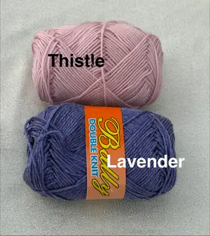 Lavender vs Thistle (Local 4 ply Acrylic Yarn)