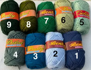 Shades of Green and Blue (Local 4 ply Acrylic Yarn)