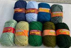 Shades of Green and Blue (Local 4 ply Acrylic Yarn)