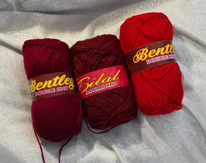 Shades of Red (Local 4 ply Acrylic Yarn)