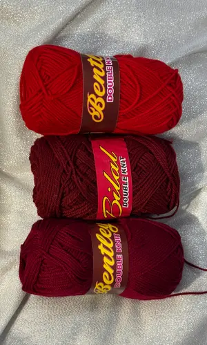 Shades of Red (Local 4 ply Acrylic Yarn)