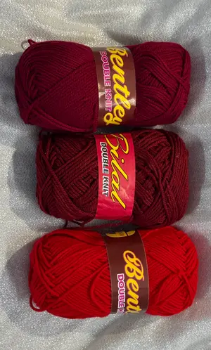 Shades of Red (Local 4 ply Acrylic Yarn)