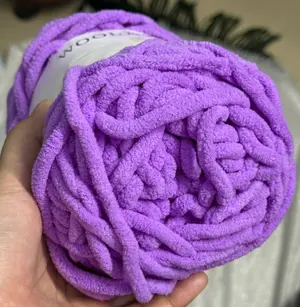 Pink Purple - Chunky plush velvet 6 mm