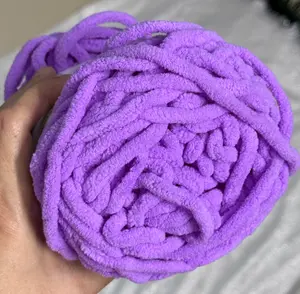 Pink Purple - Chunky plush velvet 6 mm