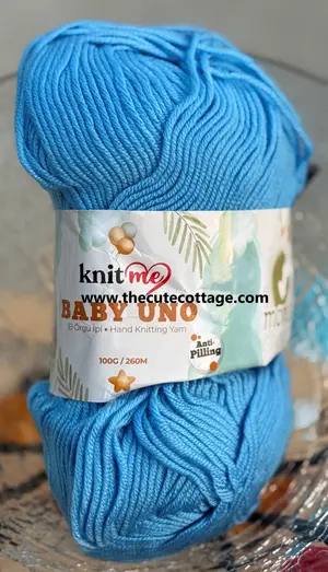 Knitme Baby Uno Capri Blue 8411 (Imported Turkish Yarn)