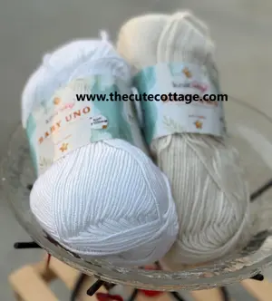 Knitme Baby Uno Milky White 8600 (Imported Turkish Yarn)