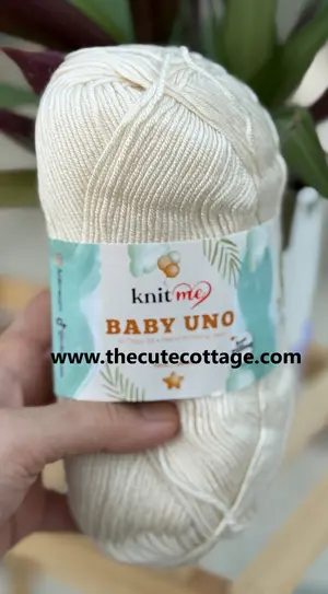 Knitme Baby Uno Ivory 8401 (Imported Turkish Yarn)