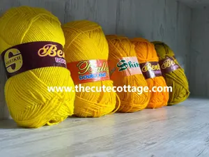Shades of Yellow (Local 4 ply Acrylic Yarn)