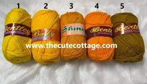 Shades of Yellow (Local 4 ply Acrylic Yarn)