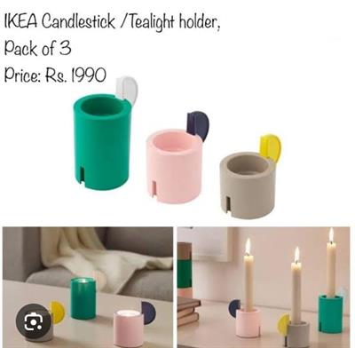 Ikea set of 3 tealight/candle holder. 