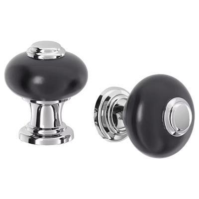 Ikea knob ,black/chrome -plated,22 mm
