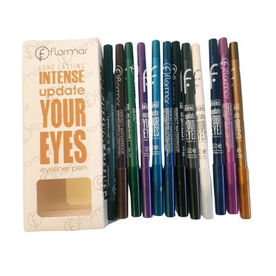 Flormar Long Lasting eyeliner pen Intense update your eyes 12 Pc