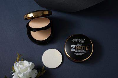 ABOUT 2 in 1 Matte  Long Lasting Pressed Powder Emelie Paris
