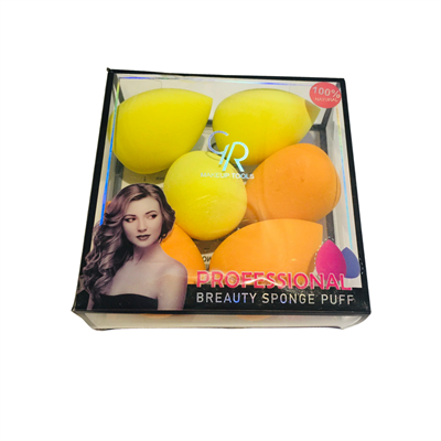 GR  Makeup tools professional beauty sponge puff Box 6 pc