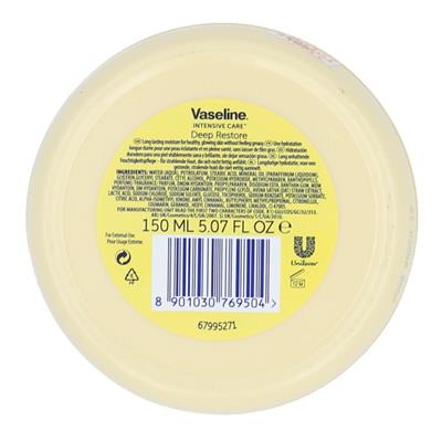 Vaseline Body Cream Deep Restore Intensive Care 150 Ml (imported)
