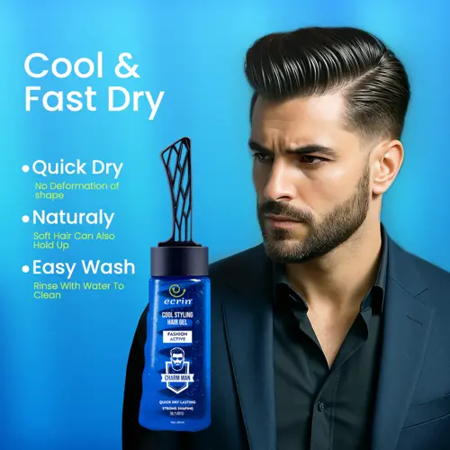 ECRIN Cool Styling Hair Gel with Active Collagen – The Ultimate 24-Hour Hold for All Hair Types!