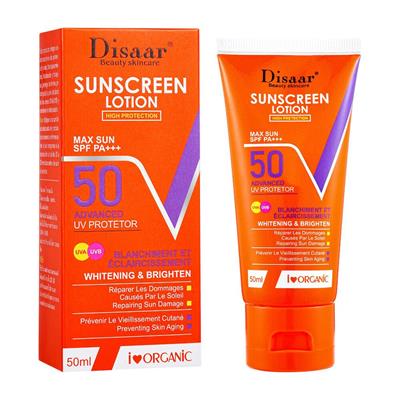Disaar Sunscreen Lotion 50ml SPF 50 Moisturizing Outdoor Sunblock Long-Lasting Protection for