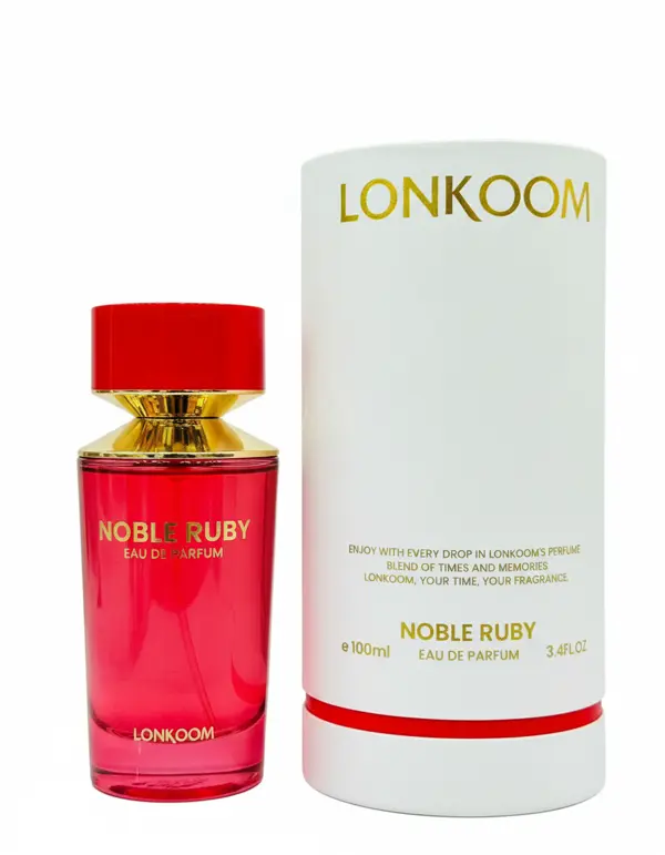 Lonkoom Nobel Ruby Eau de Parfum – 100ml – Elegant, Feminine & Long-Lasting Floral Fragrance for