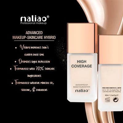 Maliao Flawless Nude Makeup: High Coverage Waterproof Foundation With Silky Touch