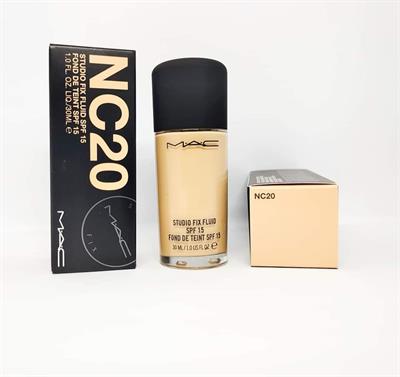 Mac studio fix fluid foundation nc15,nc20,nc25 30 ml (leftover)