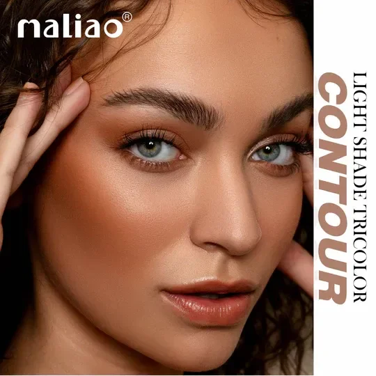 Maliao Tricolor Contour Powder – Sculpt, Define, and Illuminate with Artistic Precision