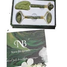 NB Nora BO Awadh 3 in 1 Natural Jade Beautifying Massager-Roller Set