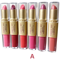 Romantic May Lipstick With Gloss 2 in 1 Pack Liquid Matte 6 PC Set