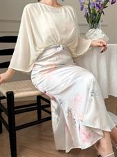  Shein DAZY Women's 2 In 1 Backless Split Contrast Floral Maxi Cami Dress