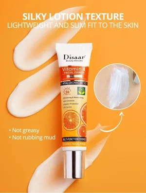 Disaar Vitamin C Hyaluronic Acid Facial Primer SPF 30 PA+++ 30g – Glow, Hydrate & Protect
