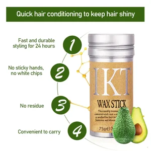 IKT Hair Wax Stick 75g – Strong Hold, Smooth Finish & Flyaway Control