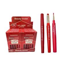 Beauty Model 2in1 Lipstick + Lip liner 6Pcs Set
