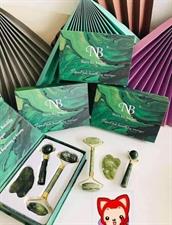 NB Nora BO Awadh 3 in 1 Natural Jade Beautifying Massager-Roller Set