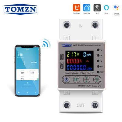 TOMZN 63A WIFI VOLTAGE PROTECTOR ENERGY METER