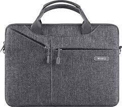 WIWU handcarry Bag for laptop - color Black/ Grey - Size "14.0" 